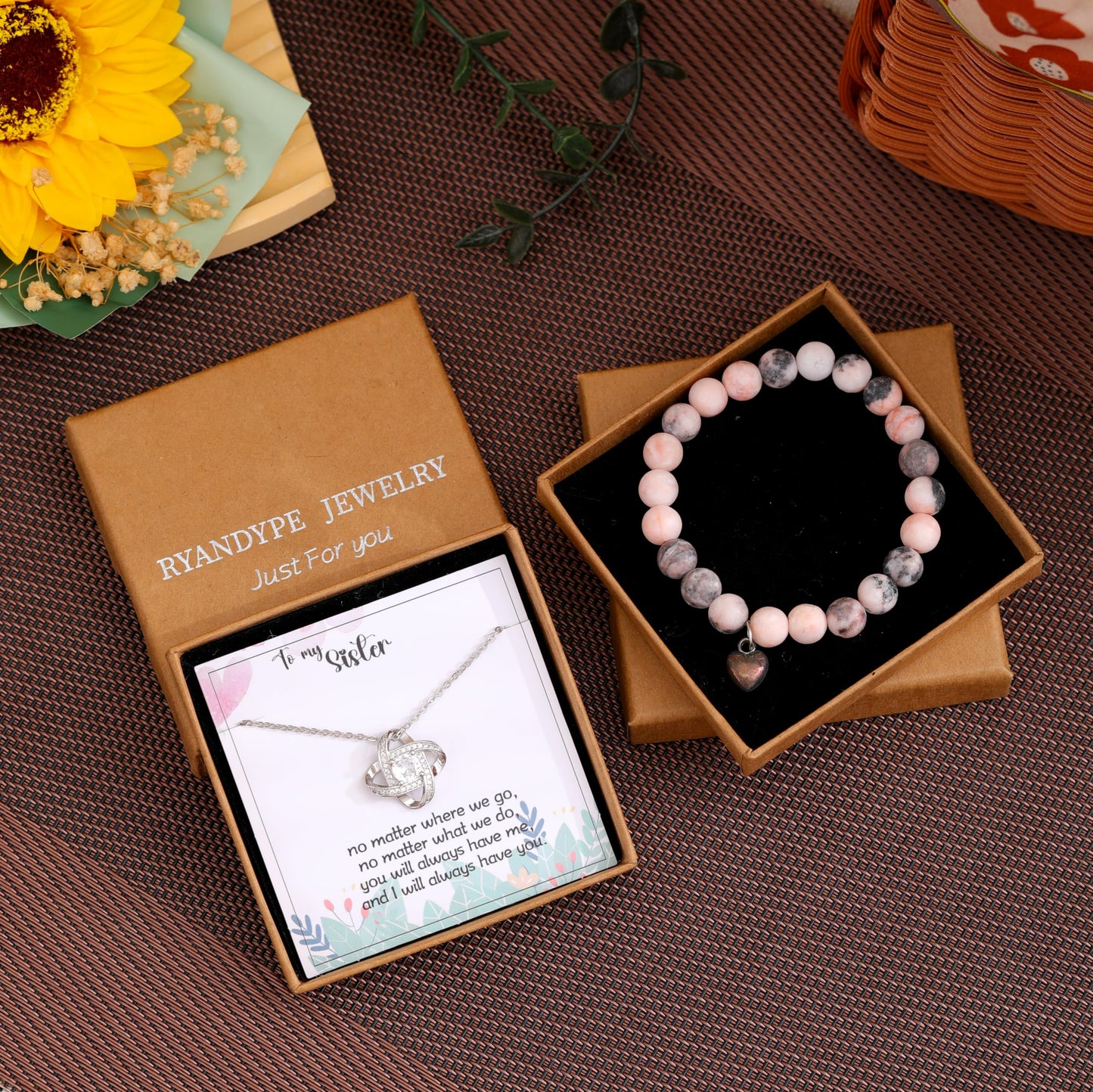 RYANDYPE Valentine's Day Gifts for Sister,Birthday Gifts for Sister,Sister Gifts From Sister,Sister Christmas From Brother Little Sister Big Sister