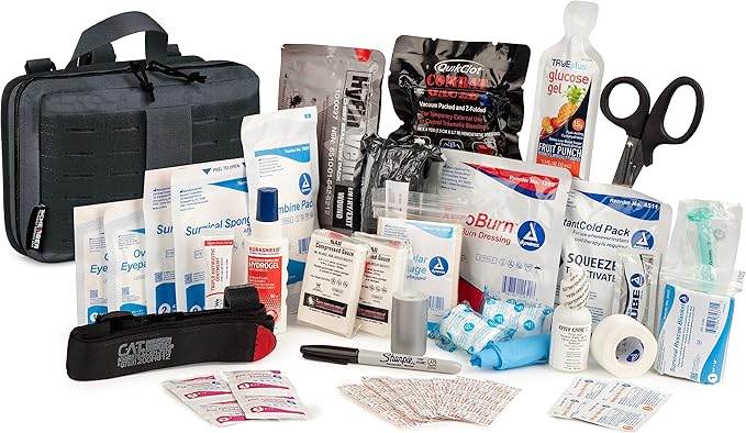 Scherber Vehicle IFAK Emergency Trauma Kit | 95+ Medical Supplies & Equipment, NAR Tourniquet & CPR Mask | Fully Stocked R...