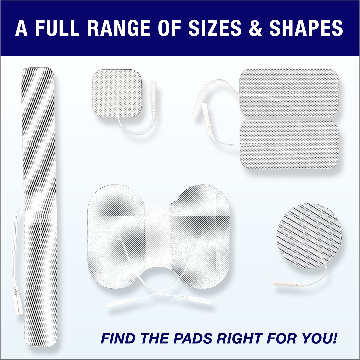Syrtenty TENS Unit Pads 2x2 44 pcs Reusable Replacement Electrode Patches for Electrotherapy