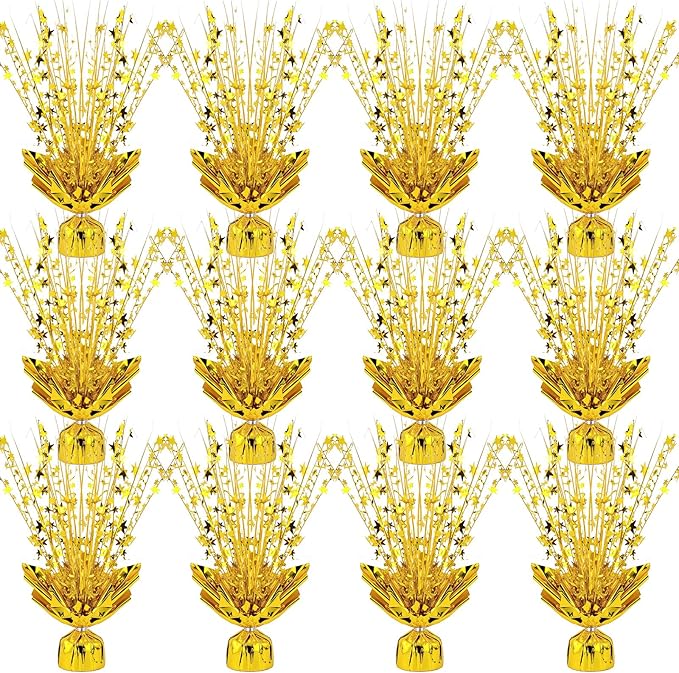 12 Pack Metallic Foil Spray Centerpiece Star Table Decoration Burst Table Centerpieces for Birthday Weddings Anniversaries...