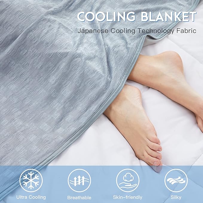 AmyHomie Cooling Blanket,Summer Blankets with Double Sided Cold Effect, Arc-Chill Q-Max>0.5 Cool Fiber, Breathable Lightweight Blankets for Hot Sleepers Night Sweats