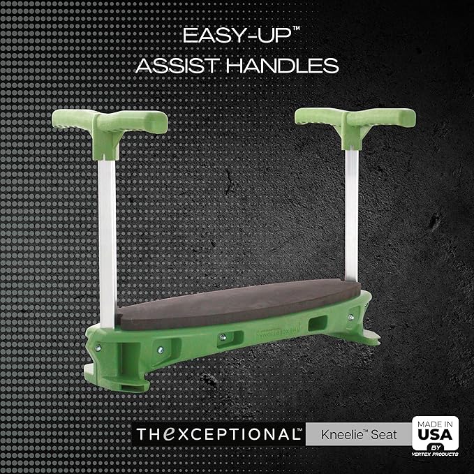 TheXceptional Kneelie with Tush Pad | Kneeling Bench for Gardening | Ergonomic Garden Stool Kneeler with Handles | Garden Kneelers for Gardeners | Made in USA by Vertex Products | Model EX152
