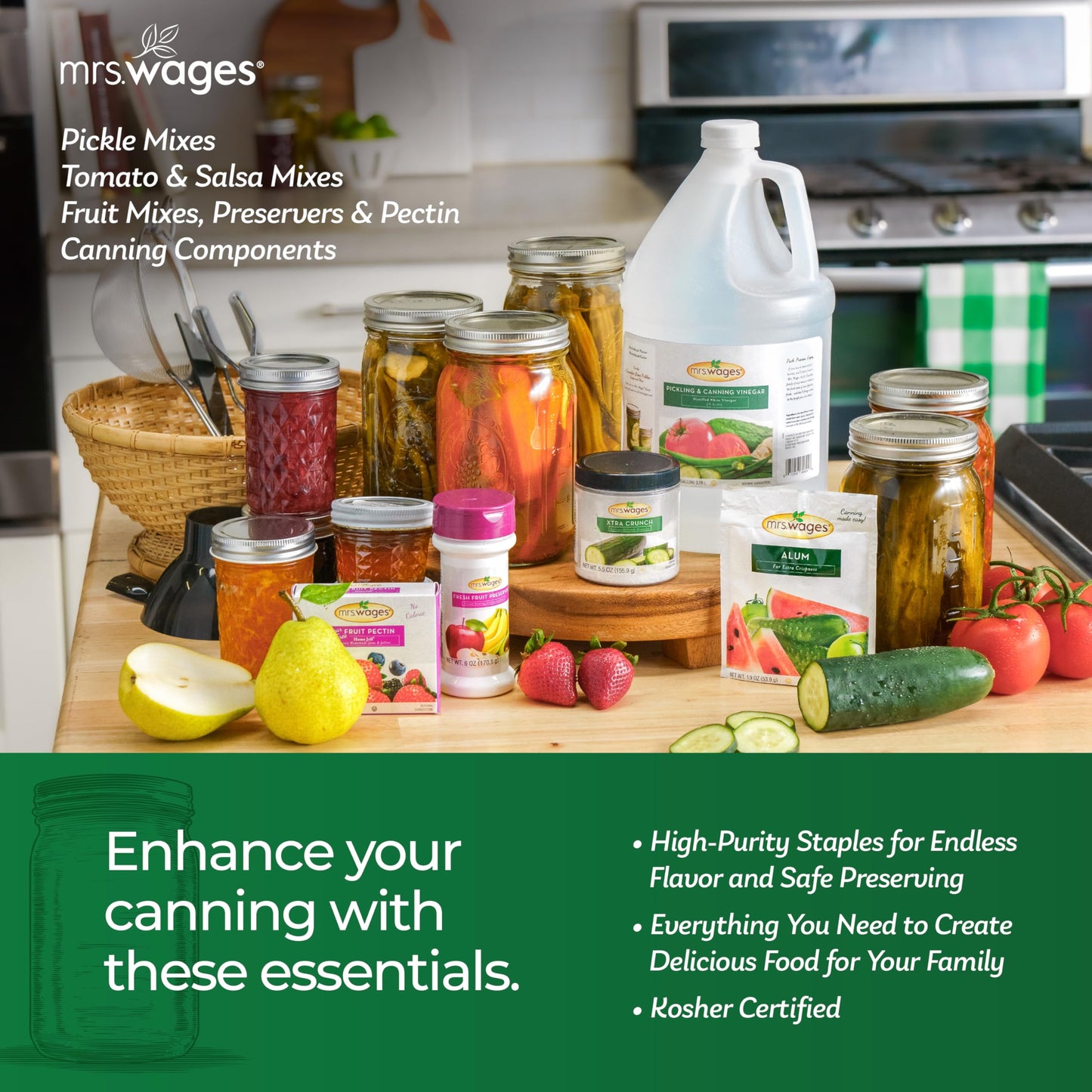 Mrs. Wages Citric Acid, Easy-To-Use, Preserves Taste & Freshness, Safe Canning, Flavor Enhancer, Citric Acid, 12 oz Jar (Pack of 1)