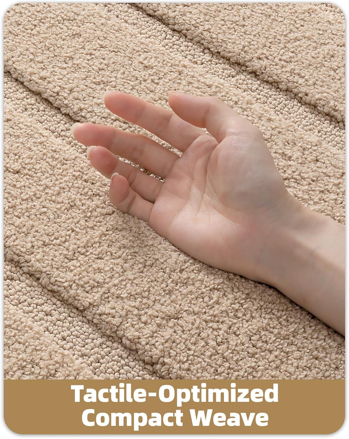 Color&Geometry Ultra Soft Plush Bathroom Rugs Non Slip Washable Bath Mat with Rubber Backing, Fluffy Absorbent Machine Carpet for Bathroom Floor, Tub and Shower, 24"x36", Khaki