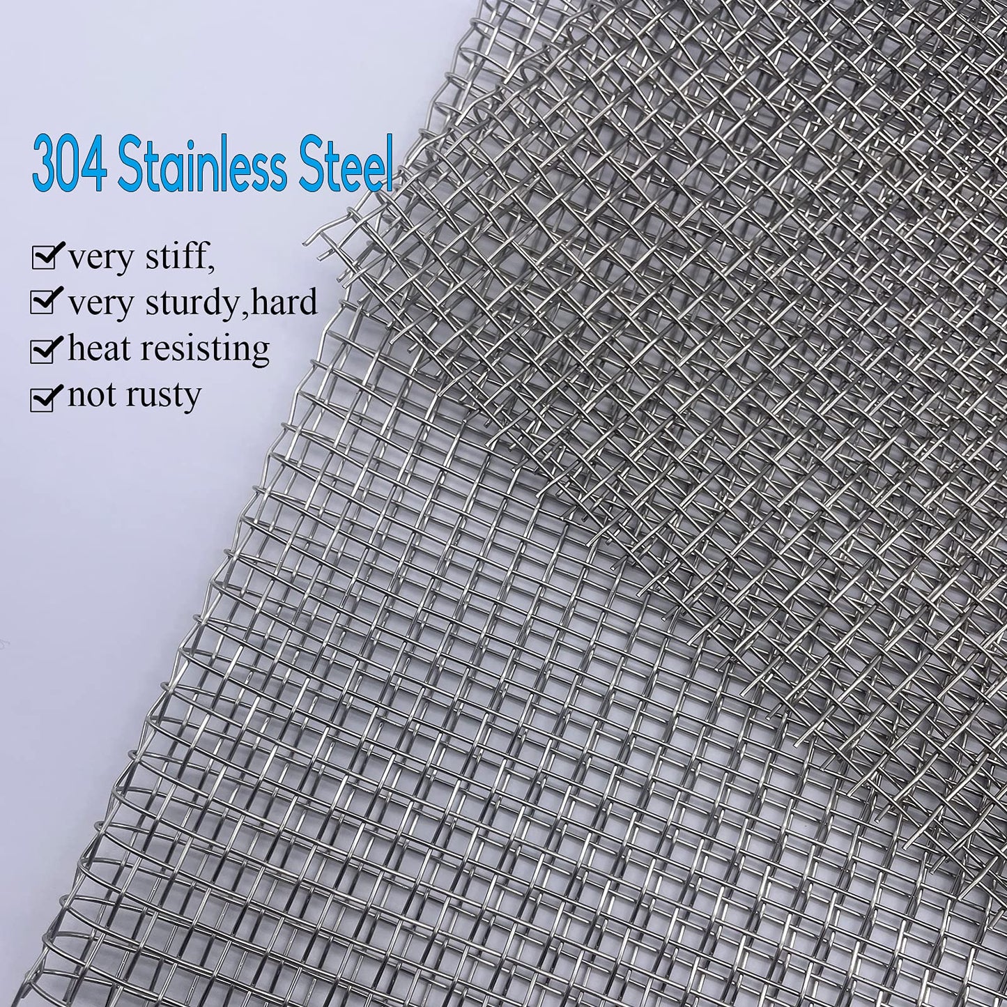 2PACK 304 Pretty Sturdy 12” X 24”(310mm X 610mm), 5 Mesh Wire Mesh Screen, Stainless Screen, Mesh Screen Never Rust, Hard and Heat Resisting Wire Mesh Used for Many Projects by Valchoose