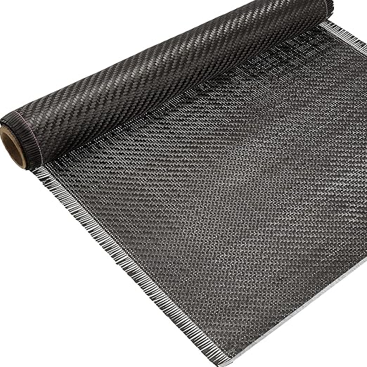 Tudomro 10ft x 12" Carbon Fiber Fabric Black Carbon Fiber Sheet Pure Cloth 2 x 2 Twill Weave-3k/220g for Cars Structural R...