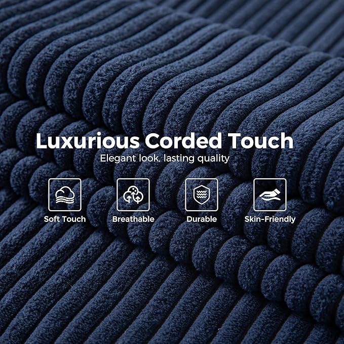 MAXYOYO 104" U-Shaped Modular Sectional Couch, Modern Boneless Couch for Living Room, Sofa in A Box, Oversized Sofa Sleeper with Deep Seat, No Assembly Required, Navy