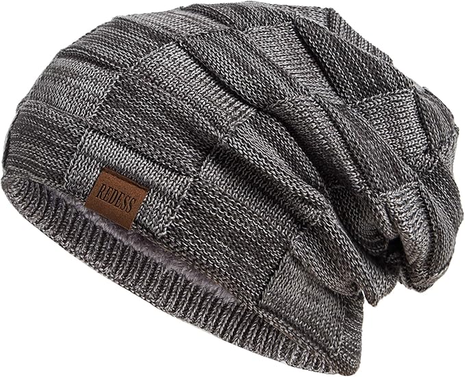 REDESS Beanie Hat for Men and Women Winter Warm Hats Knit Slouchy Thick Skull Cap