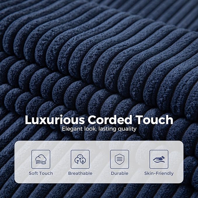 MAXYOYO 132" Giant U-Shaped Modular Sectional Couch, Modern Boneless Couch for Living Room, Sofa in A Box, Oversized Sofa Sleeper with Deep Seat, No Assembly Required, Navy