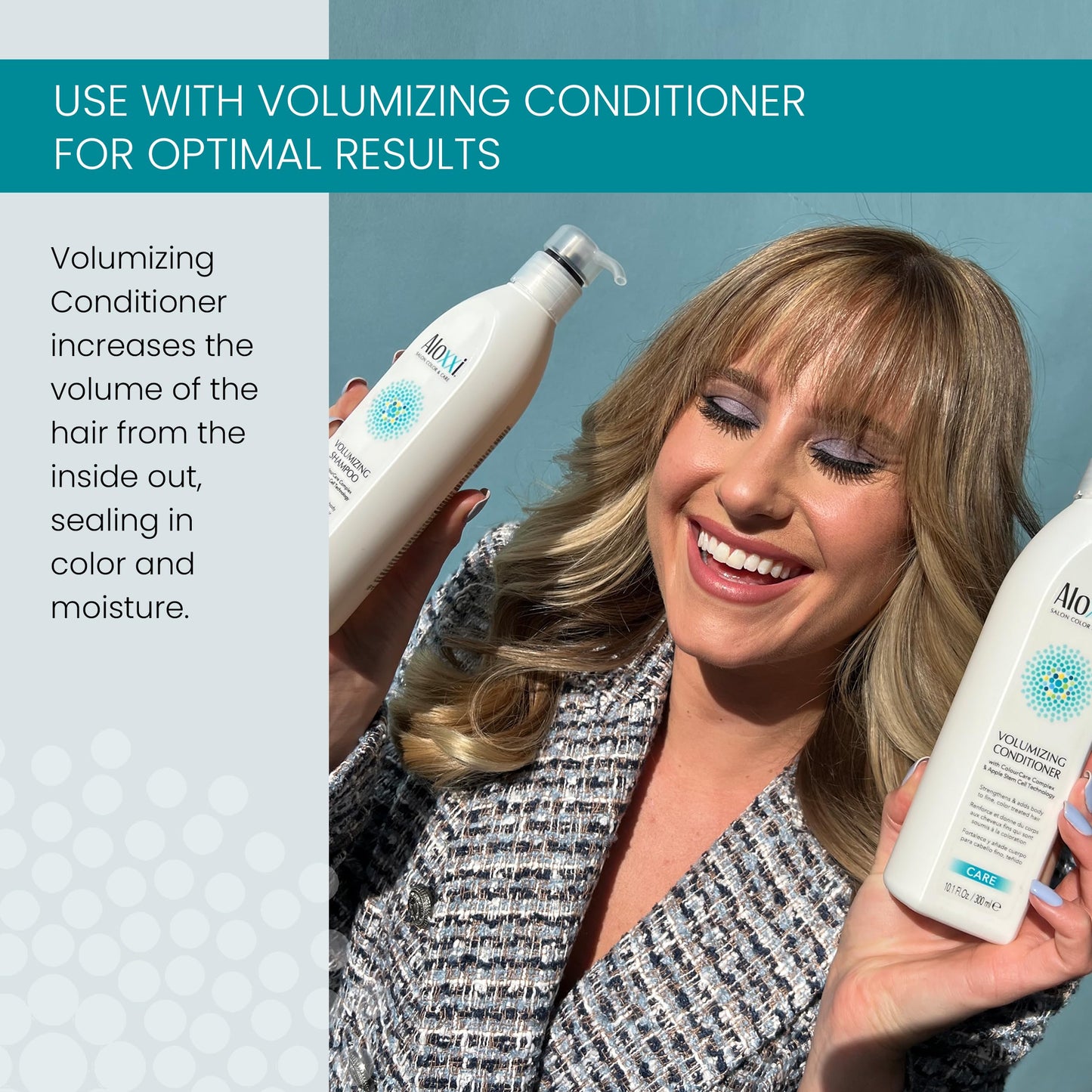 ALOXXI Hair Volumizing Shampoo - Hair Thickening Shampoo For Fine or Thin Hair - Olive & Grapeseed Oils For Color-Treated Hair -