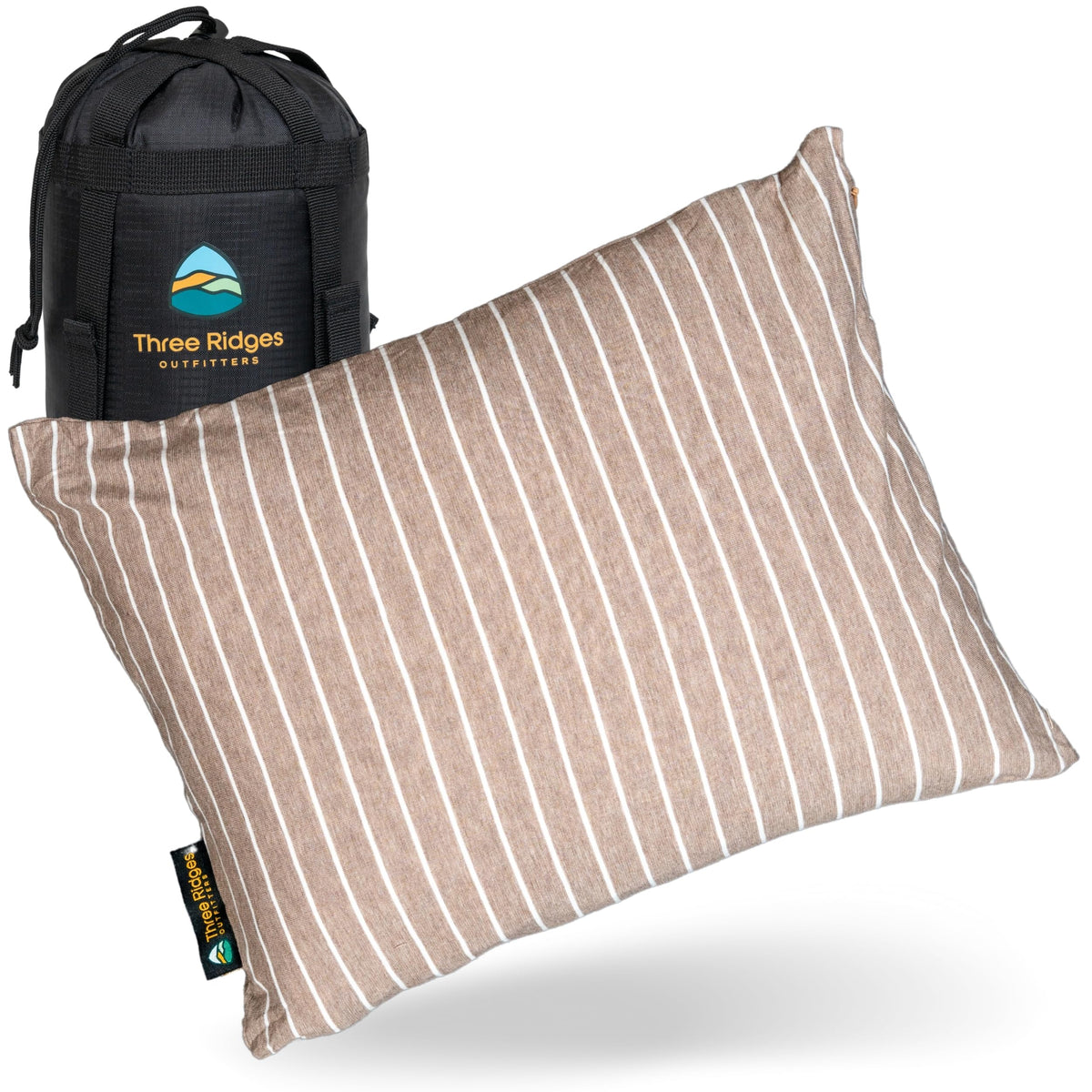 Three Ridges Outfitters Latex Foam Adventure Pillow - Compressible, Adjustable, Camping, Roadtrip, Airplane, Travel, Camping Essential