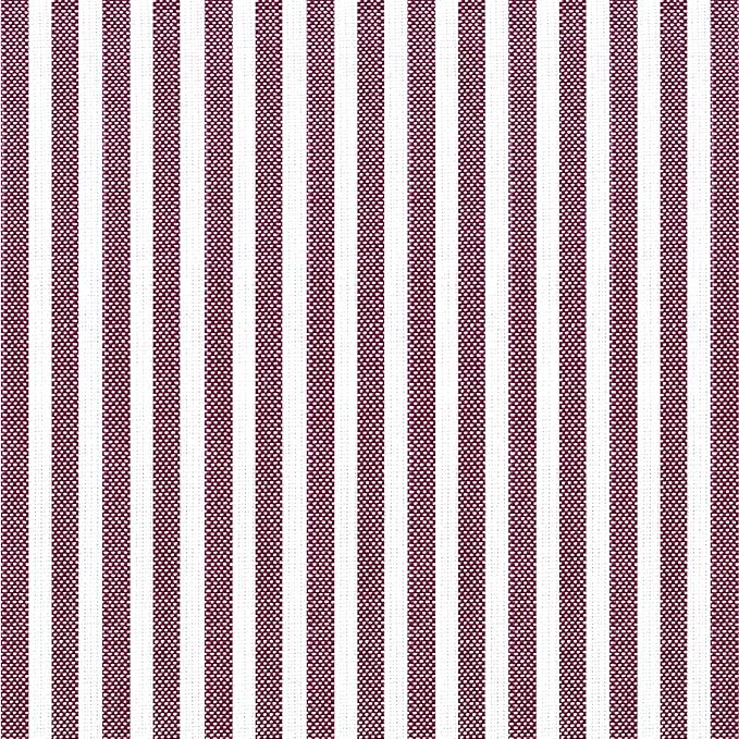 AAAAAcessories D-Shaped Chair Cushions, 2" Thick Dining Chair Pads with Ties and Removable, Machine-Washable Cover, 17" x 16", Pinstripe Red