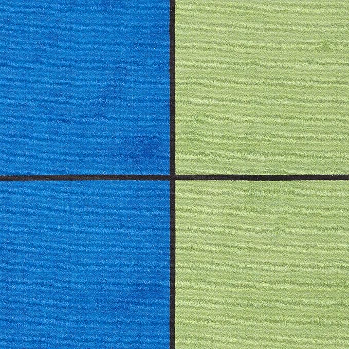 KIDCARPET.COM Blocks Seating Classroom Rug Multi with 24 Squares, 7'6" x 12' Rectangle, Educational Classroom Rug, Kids Learning Play Mat | Area Rug for Bedroom or Playroom