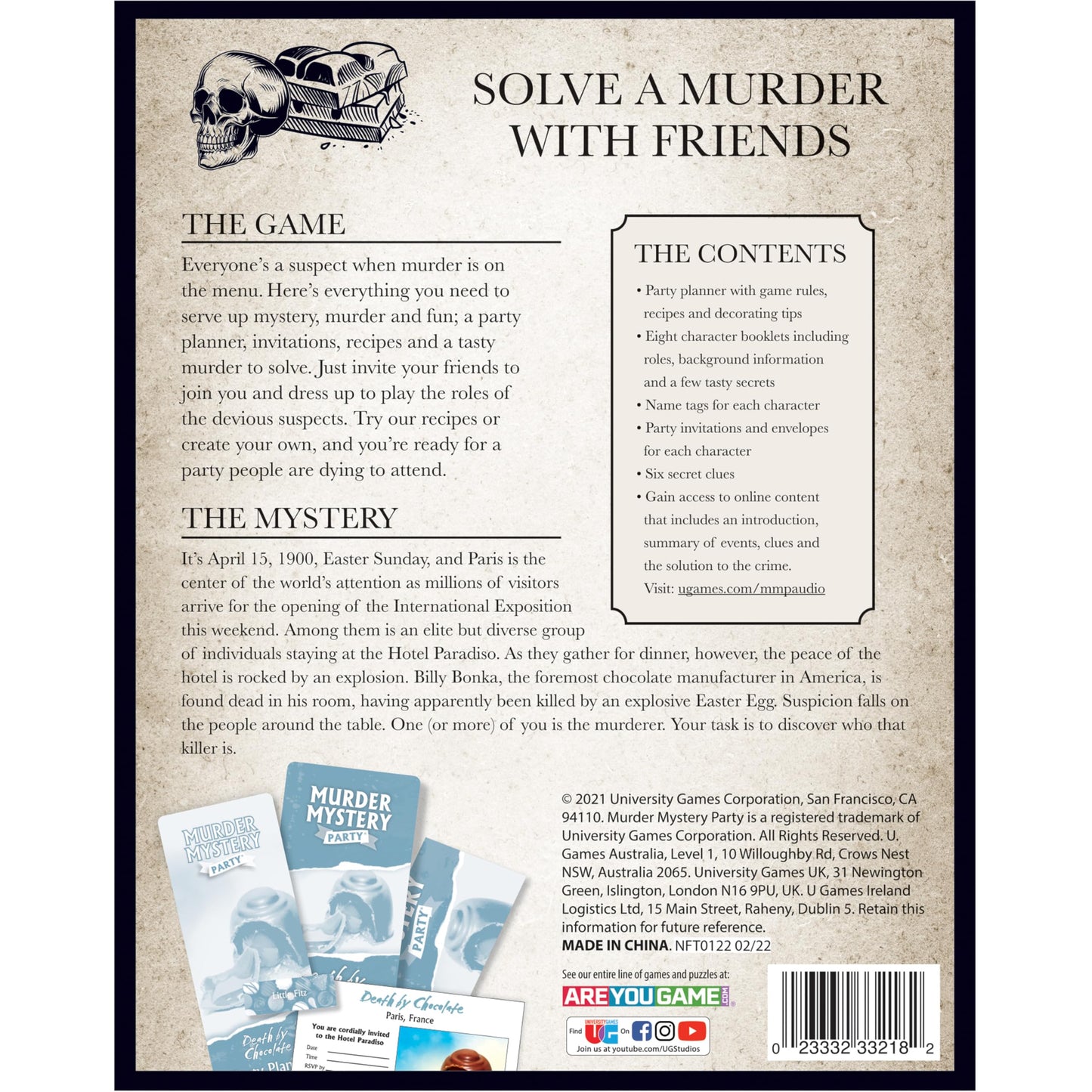 Murder Mystery Party, Death by Chocolate, A Decadent Murder Mystery Party Game, for Ages 14+