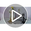 Trycooling Kissing Lovers Statue Abstract Sculpture Resin Statues for Home Decor Modern Home Office Desktop Shelf Bookshel...