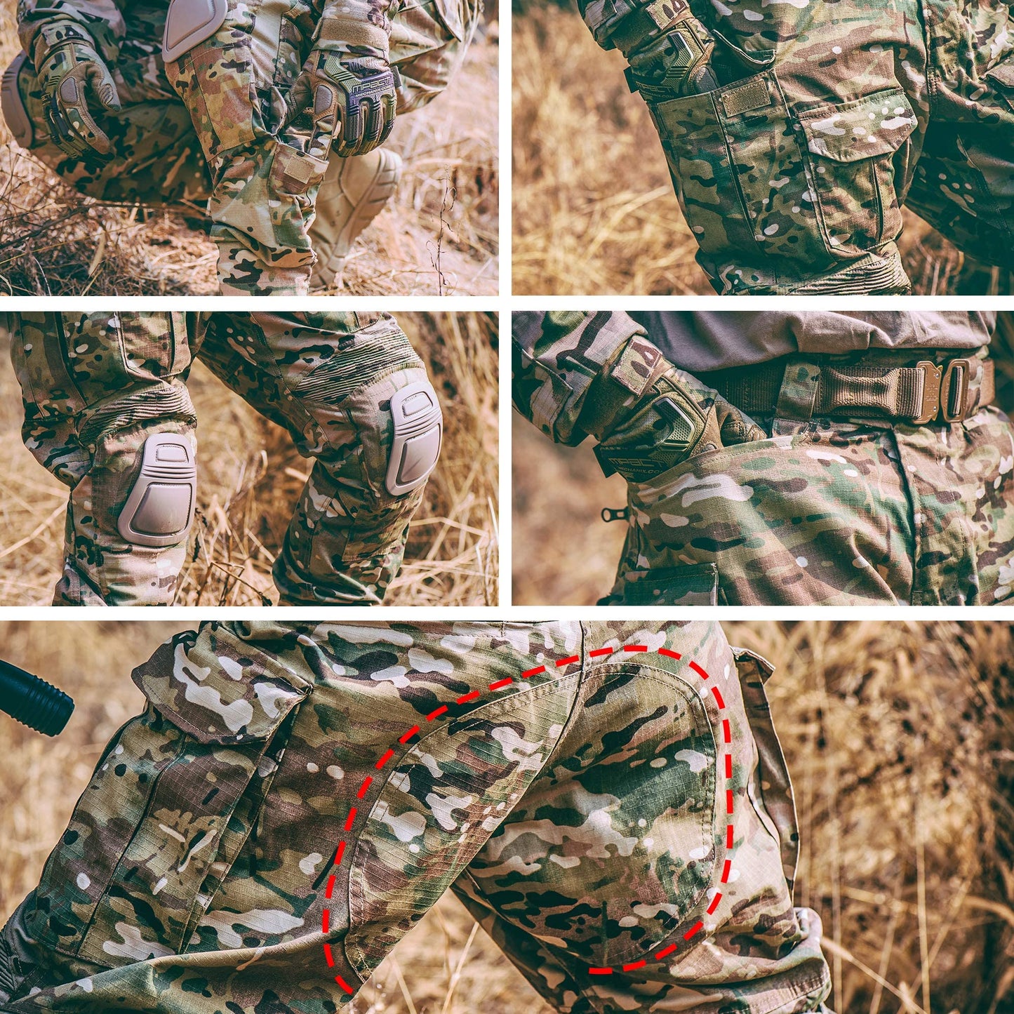 YEVHEV G3 Combat Suit Military Apparel Set Tactical Camouflage Clothing Hunting Uniform Paintball Gear with Knee Pads for Men