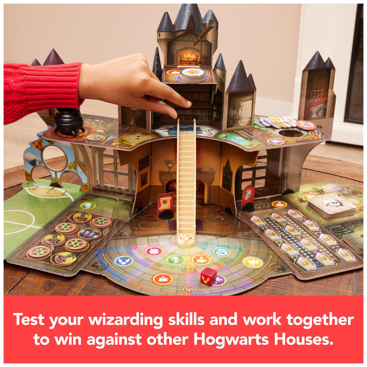 Wizarding World Hogwarts Magical Mayhem 3D Board Game | Harry Potter Game for Families, Adults, & Kids Ages 8 and up