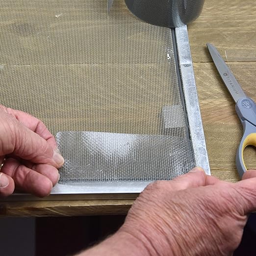 Screen Repair Tape – Fiberglass Mesh, Strong Adhesive, Weather-Resistant Window & Door Screen Patch – Easy to Use, Durable Screen Repair Kit for Holes & Tears