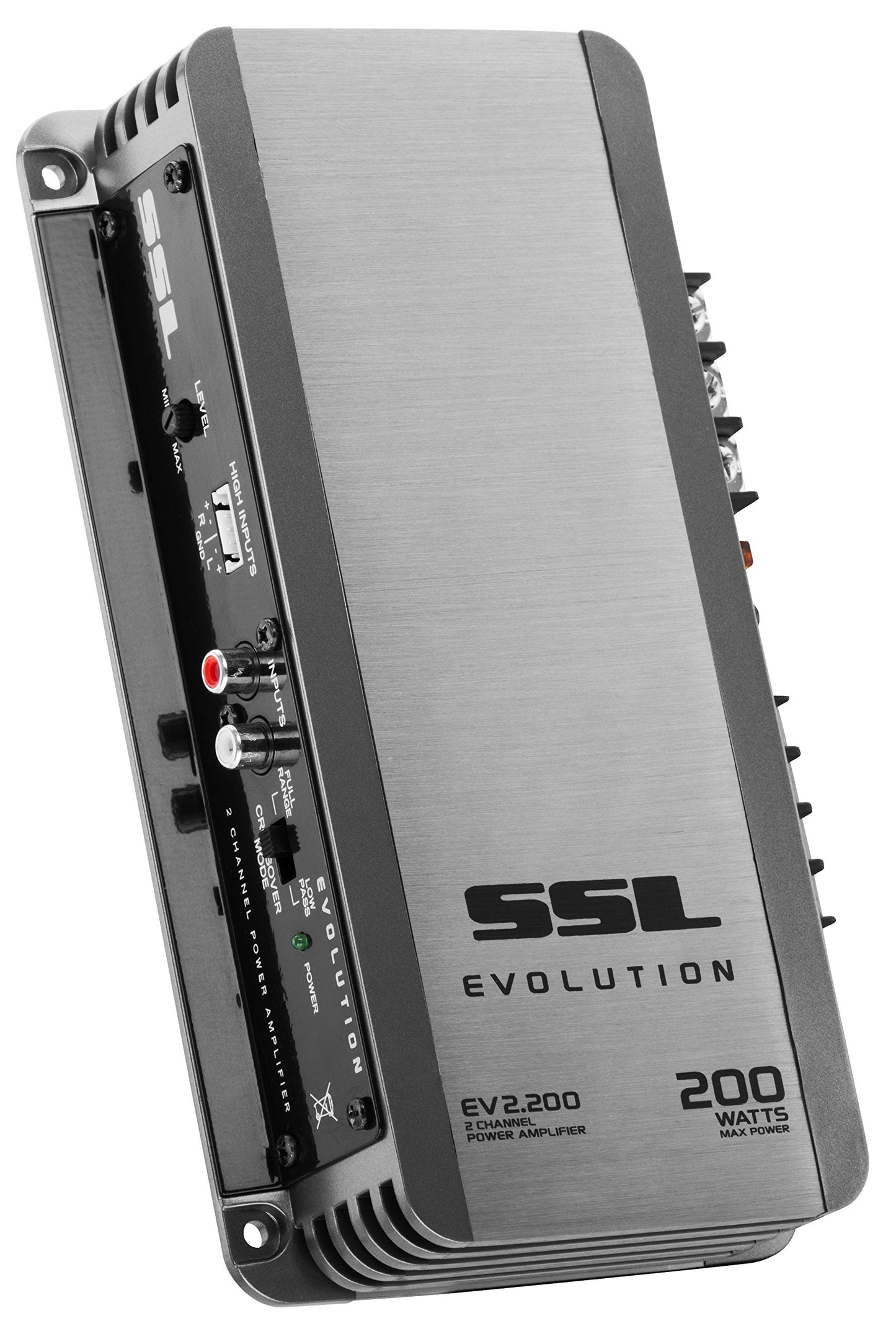 Sound Storm Laboratories Ev2.200 2 Channel Car Audio Amplifier - 200 High Output  2-8 Ohm Stable  High/Low Level Inputs  Hook Up To Subwoofer For Bass -Like New