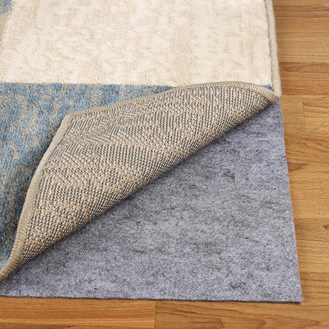 Superior Indoor Area Rug Pad, Non-Slip, Non-Skid, Floor Protector, Hardwood and Tile Floor Padding, Furniture Protector Pad, Carpet Gripper Mat, Felt and Rubber Rug Grip, Lima Collection, 2' 7" x 10'