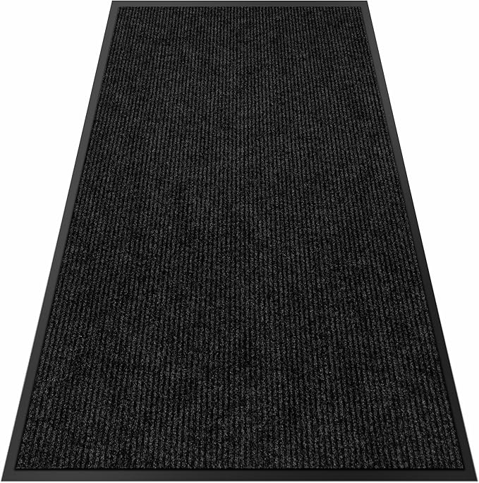 3′ x 8′ Front Door Mat Indoor Outdoor Entrance, Commercial Floor Mat Heavy Duty Dirt Trapper Entryway Doormat, Custom Size Non Slip Rubber Backing Welcome mat, Door Mat for High Traffic Area