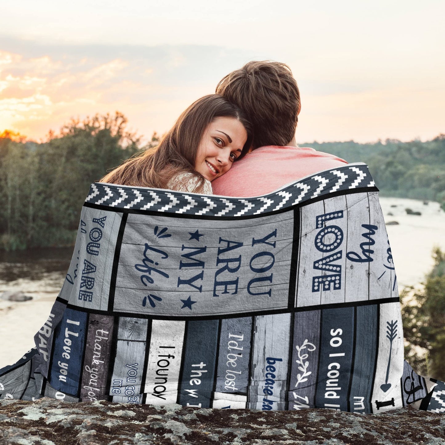 Mubpean Gifts for Husband Blanket 60"x50", Husband Gifts, Hubby Birthday Gift, Anniversary Wedding Present for Him from Wife, Unique I Love You My Man Throw Blankets