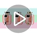 Lallisa 3 Pcs 2 Gallon Glass Drink Dispenser with Stand and Lid Mason Jar Beverage Dispenser with Stainless Steel Spigot, ...