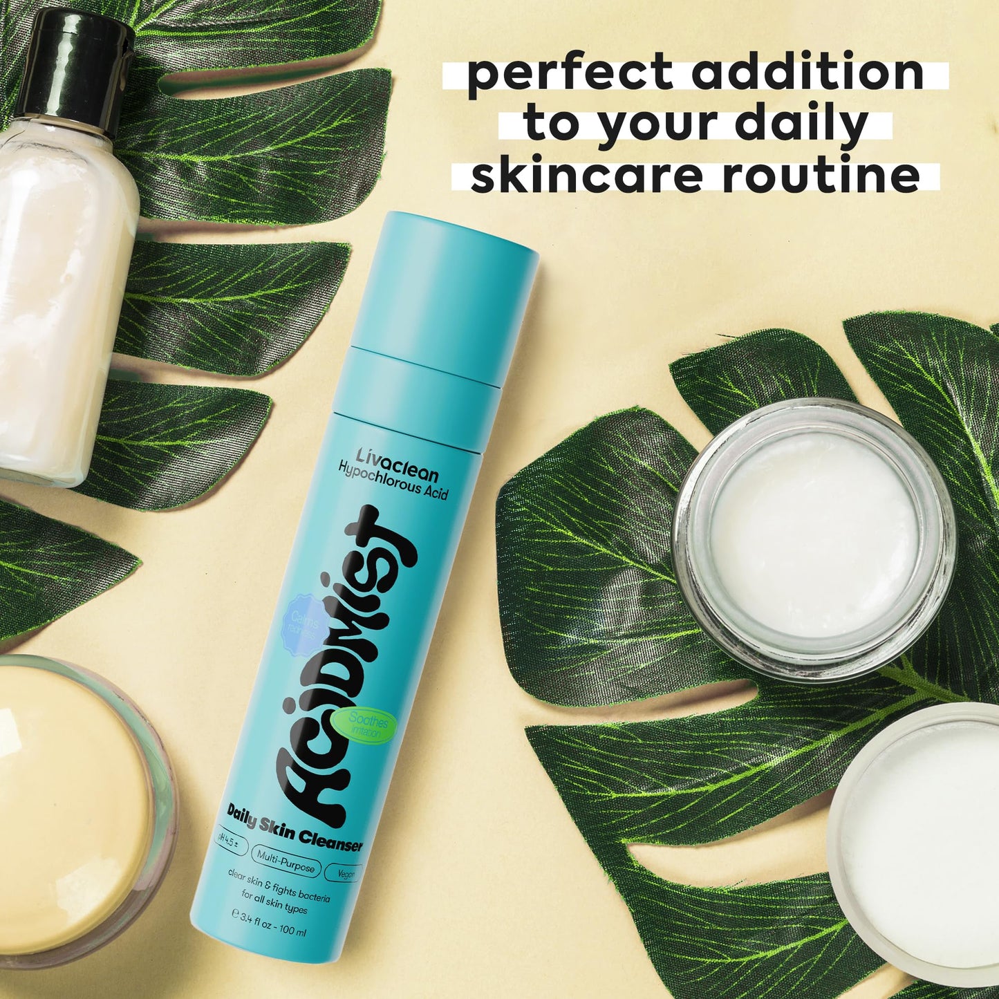 2 Pack Hypochlorous Acid Spray for Face & Body - 2 x 3.4 fl oz - Helps Reduce Redness and Breakouts - Multi-Purpose Travel Size