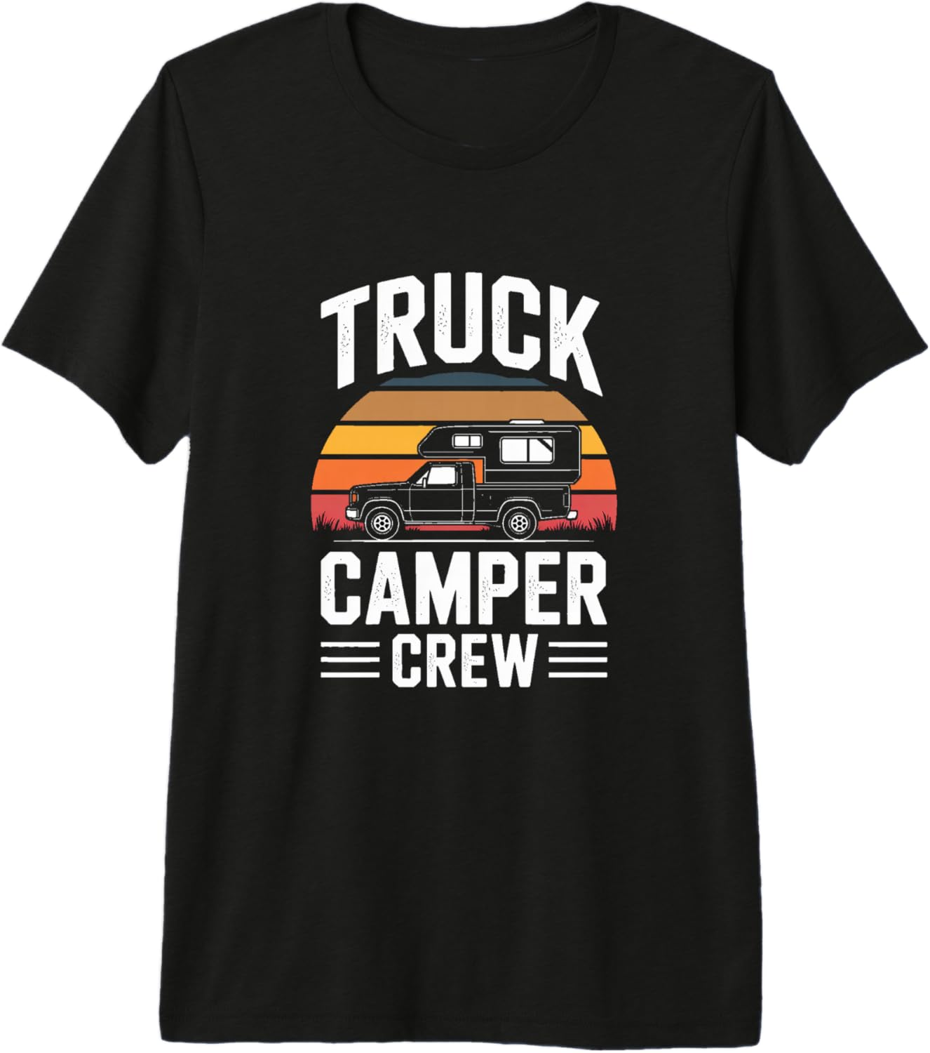 Truck Camper Crew Sunset Vintage Camping Premium Tri-Blend T-Shirt