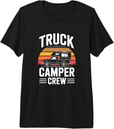 Truck Camper Crew Sunset Vintage Camping Premium Tri-Blend T-Shirt