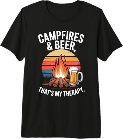 Campfires and Beer That's My Therapy Premium Tri-Blend T-Shirt