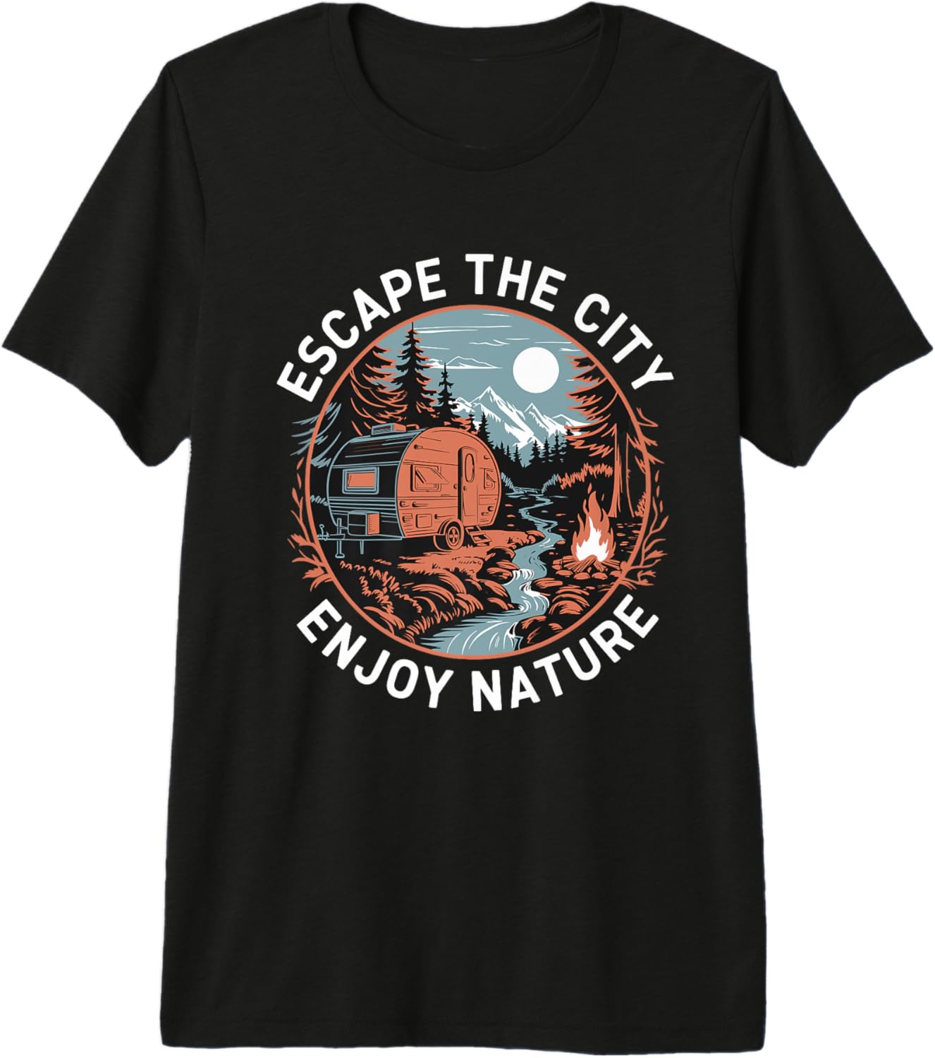 Escape The City Nature Outdoor Camping Premium T-Shirt