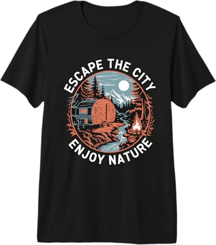Escape The City Nature Outdoor Camping Premium T-Shirt