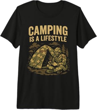 Camping Lifestyle Funny Outdoors Survival Gamer Humor Gaming Premium Tri-Blend T-Shirt