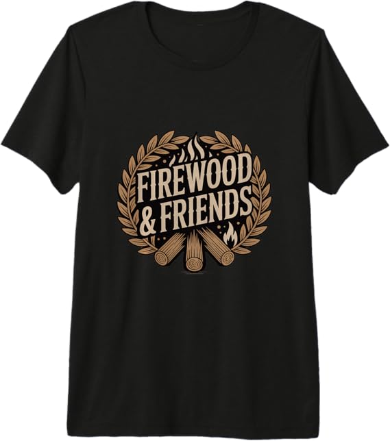 Firewood and Friends Bonfire Camping Outdoors Premium Tri-Blend T-Shirt