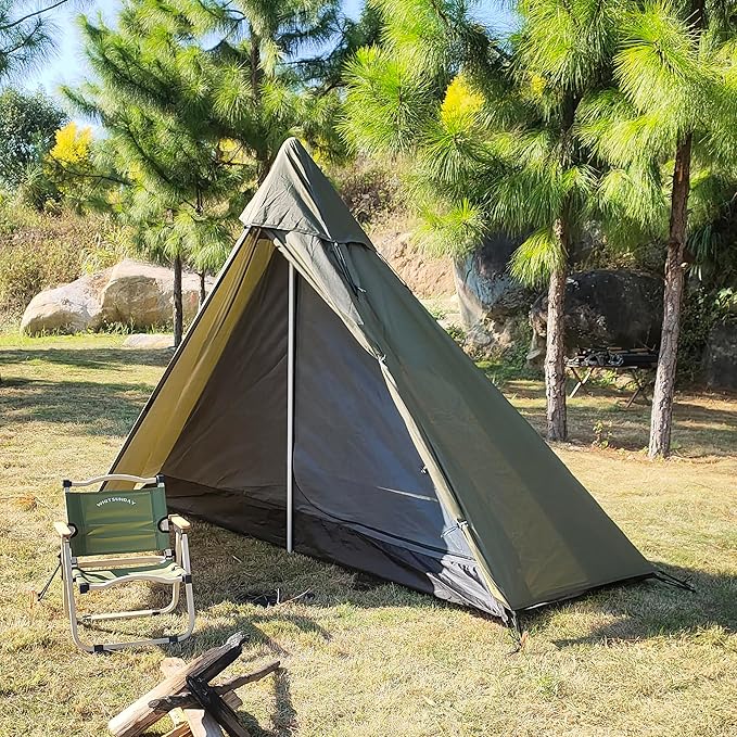 HipierFx 1 Person Tent Ultralight Tipi Tent for Outdoor Camping Backpacking Hiking One Man Small Tent