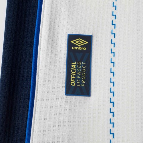 Umbro Men's Soccer Jersey, Off White/Blue-4th Short Sleeve