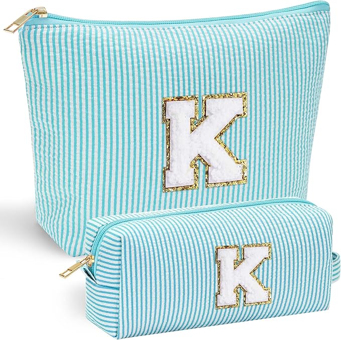 YOOLIFE Makeup Bag for Girls Teen Girl - Personalized Cute Makeup Pouch for Girlfriend Bridesmaid Wife | Cosmetic Travel Toiletry Bag for Friend | Birthday Gift Idea for Her Mom Gifts for Teen Girls K