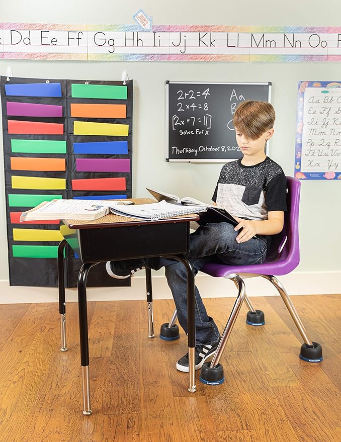 Bouncyband Wiggle Wobble Chair Feet – Transform a Standard School Chair into a Wobble Chair – Chair Feet for Classroom Help Improve Concentration and Calm Children Aged 3+