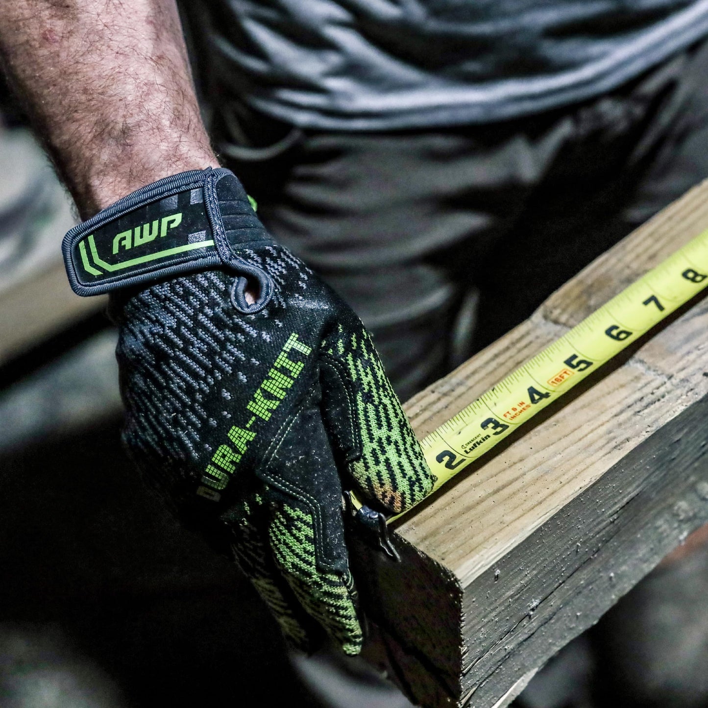 AWP Dura-Knit™ Work Gloves, Advanced 3D-Knit, Performance Grip, Durable, Touchscreen, Large, Black/Green