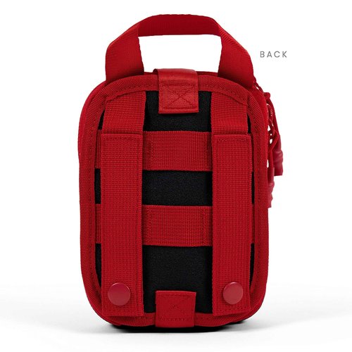My Medic Sidekick - Camping Hiking and Backpacking First Aid Kit - 70 Items - HSA and FSA Eligible - Small Ifak Great for Travel or Motorcycle - Portable Emergency Kit – Red