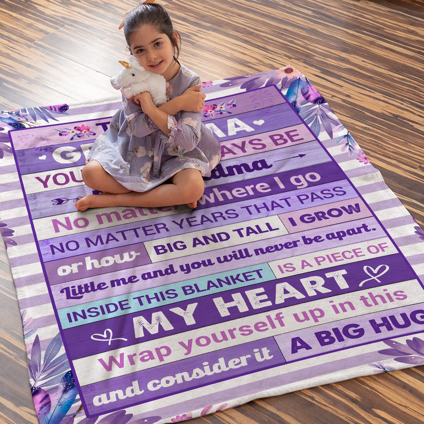 Fastpeace Gifts for Grandma – Mothers Day, Birthday Gift from Granddaughter, Grandson, or Grandkids, Soft and Cozy Blanket for Grandma, Warm and Comfortable Blanket Throw 50x60 inches