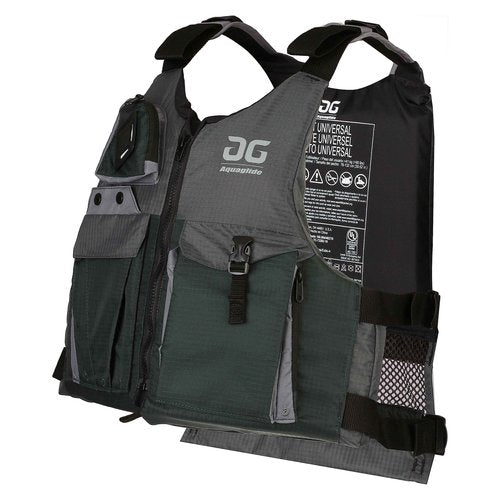 AQUAGLIDE Universal PFD Fishing Life Vest Kayak Personal Floatation Device Zipper SUP Jacket Adjustable Oversize Adult US Coast Guard Transport Canada Approved