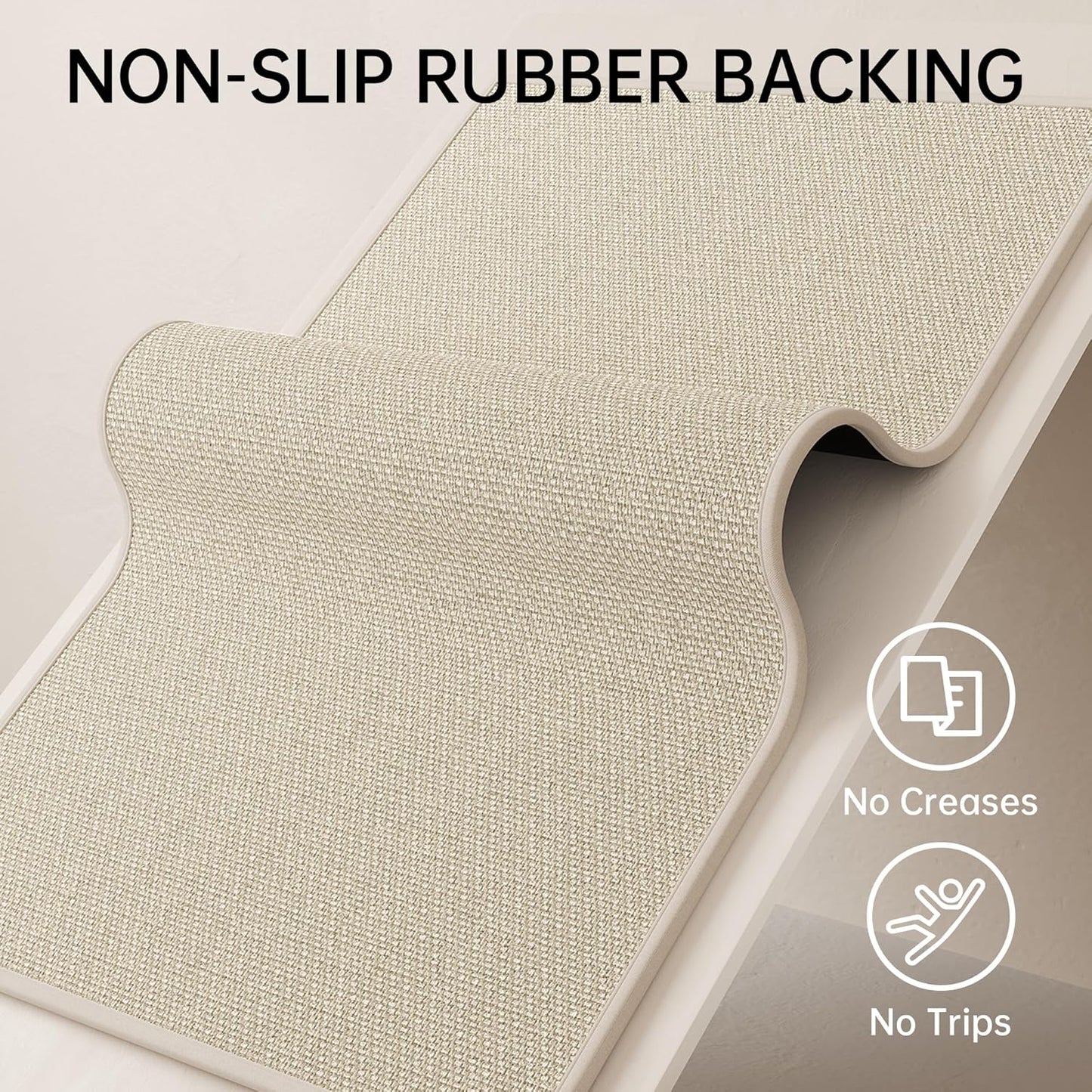 Mecko Bath Mat, Ultra Absorbent Quick Dry Bathroom Floor Mats-Upgraded Thin Cozy Cloth Bathroom Mat Fit Under Door, Rubber Non-Slip Bathroom Rug for Bathtub, Sink, Shower Room(Oatmeal,16"x24")