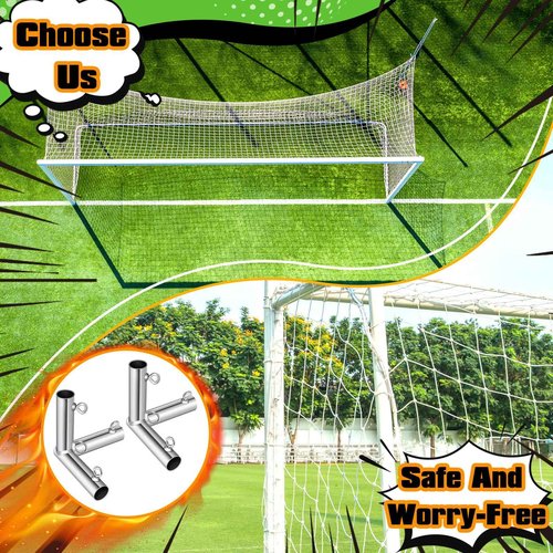Blulu 10 Pieces 3/4'' Golf Frame Corner Kit DIY Canopy Fittings with Threaded Eye Bolts for EMT Conduit 10' l x 10' W x 10' H Practice Cages and Nets Backyard Indoor Outdoor Home, Silver