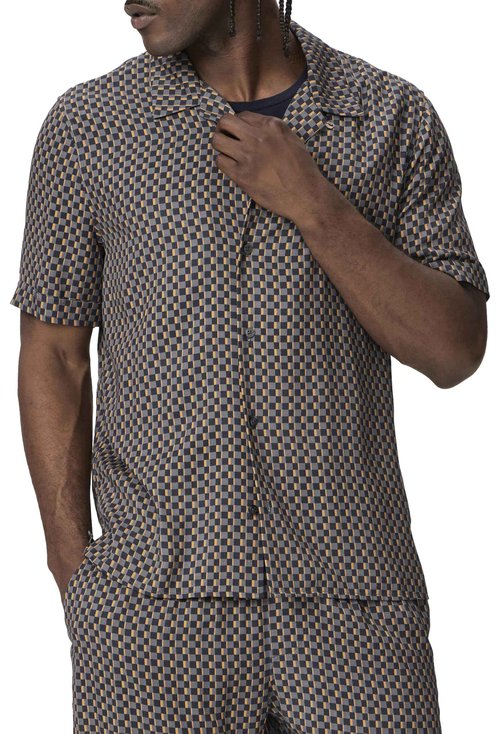 PAIGE Men's Landon Short Sleeve Shirt, Valley Sunset
