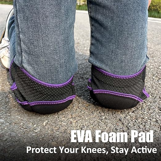 Women Knee Pads for Gardening, Knee Pad for Men Floor Work, Flooring Worker, Safety Knee Protectors for Scrubbing Floors, Lightweight Knee Cap Protection Pads for Carpenters, Retailers for Christmas, Purple S