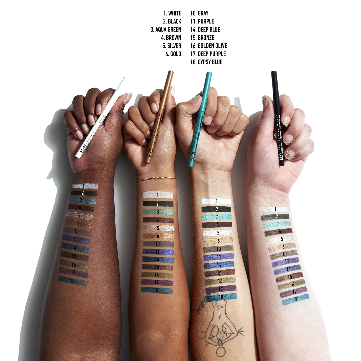 NYX PROFESSIONAL MAKEUP Mechanical Eyeliner Pencil, Silver