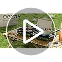 OGERY 2-Burner Foldable Camping Stove with Griddle (Textured & Smooth) and Carrying Bag, Portable Propane Camp Stove with ...