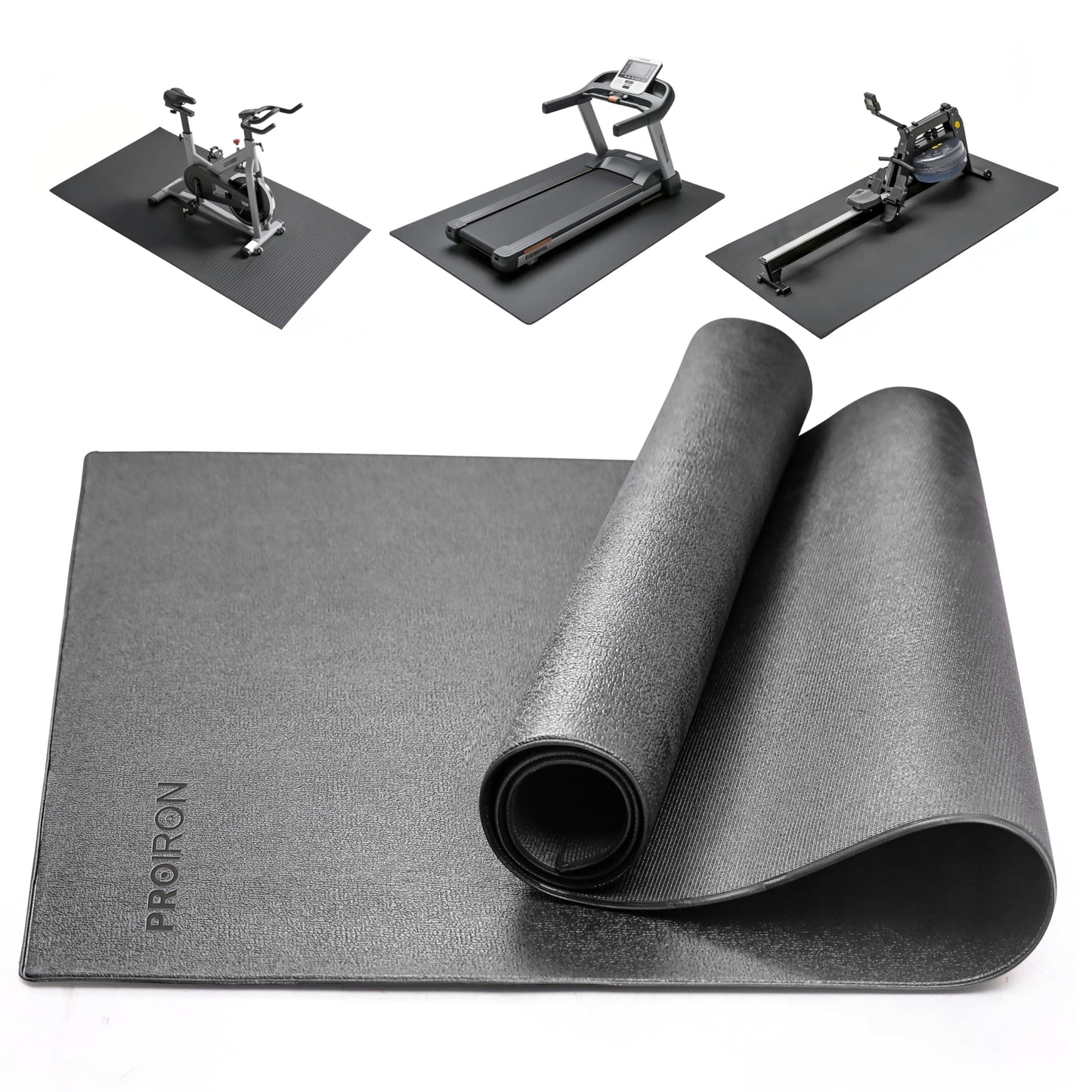 PROIRON Heavy Duty Exericse Equipment Mat,Treadmill Matt 45"x32"/48"x24"/78"x36",Gym Matt for Home Gym，Floor Protector Mat,Exercise Equipment Mat for Exercise Bike, Weight Bench, Rowing Machine, Cross Trainer